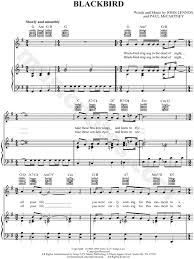 The black bird has been identified with death; The Beatles Blackbird Sheet Music In G Major Transposable Download Print Sku Mn0053249