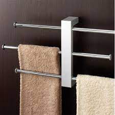 This elegant 3 tier towel rack is finished in a stunning chrome finish by hudson reed. Bridge Sliding 3 Tier Wall Mounted Towel Rack In 2021 Wall Mounted Towel Rack Towel Rack Towel Rack Bathroom
