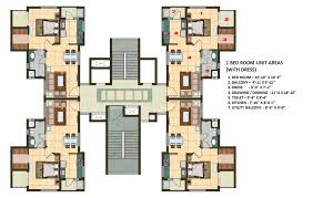 1 Bhk Apartment Cluster Tower Layout Building Layout Apartment Layout Apartment Floor Plans