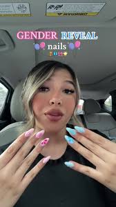 Prince and Princess Gender Reveal Nails Ideas