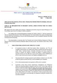 Bahasa malaysia apostolate, plentong, johor, malaysia. Ukm Malaysia On Twitter Covid 19 The Implementation Of Movement Control Order Starting From 18 31 March 2020 For Universiti Kebangsaan Malaysia Covid19 Ukmcircular Ukmnotis Ukm Ukmsharing Https T Co Hyp0bbgk9n
