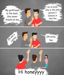 Название (англ.) my girlfriend is shobitch. Dopl3r Com Memes My Girlfriend Is The Best She Never Cheats On Me So Is Mine She Is The Only Person I Believe In This Life Oh Mine Too No One