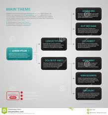 Modern Web Template With Complex Organization Chart Stock