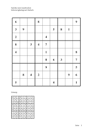 An online game of logic, sudoku. Sudoku Zum Ausdrucken Leicht Mittel Schwer Muster Vorlage Ch