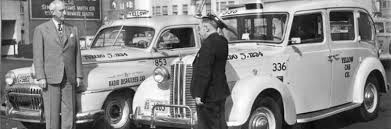Image result for Taxi Cab Federal Yellow 1956 Taxi