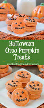 Delicious chocolate covered oreos cookies with halloween themed handmade edible decoration! Halloween Oreo Pumpkin Treats Meatloaf And Melodrama
