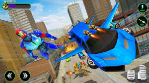 Grand robot car transform 3d game's main feature is volar super coche robot en la gran ciudad para disparar y luchar con sus rivales! Flying Car Transform Robot Shooting Game Apk Data Unlocked