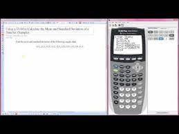 Using A Ti 84 To Calculate The Mean And Standard Deviation Of A Data Set Sample Standard Deviation Calculator Data