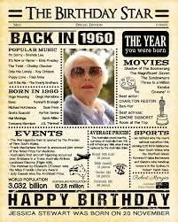 Personalized 60th Birthday Poster Australia Version 1960 Etsy 60th Birthday Poster Birthday Poster 60th Birthday