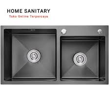 Konsep warna hitam putih bisa diterapkan untuk backdrop tv, dengan konsep hitam putih backdrop tv bisa terlihat maniz. Kitchen Sink Onan Black 7541 Bak Cuci Piring Stainless Hitam Shopee Indonesia