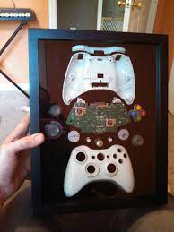 Xbox 360 Controller Box Cool Artwork For The Game Room A Way To Use Broken Controllers Game Room Family Game Room Decor Small Game Rooms