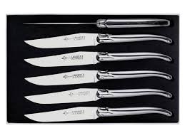 Coffret 6 Laguiole Table G David Plein Manche Inox 21cm 2686 Coffre Inox Couteaux De Table Acier Inox
