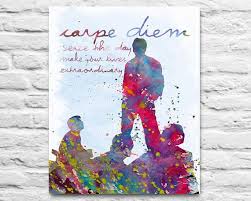 Dead Poets Society Inspired Watercolor Digital Download Splatter Art Watercolor Splatter Art