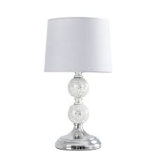 Oda grey glass table lamp is a unique designer bowl table lamp inspired by water dispenser, an everyday object. Modern Decorative Chrome Mosaic Crackle Glass Table Lamp With A Grey Shade Buy Online In Andorra At Andorra Desertcart Com Productid 104017087