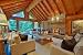 Inside Winter Log Cabin
