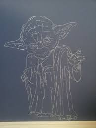 My Chalkboard Wall Yoda Star Wars Chalkboard Art Chalkboard Art Chalk Art Art