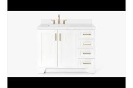 Left Offset Rectangle Sink Vanity