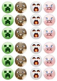Assembled Minecraft Cupcake Picks Cake Toppers Birthday Party Cakepins Com Minecraft Cupcakes Minecraft Printables Minecraft Cake