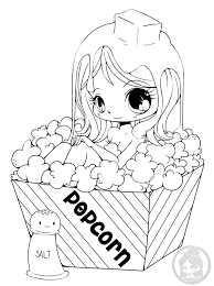 La fille au popcorn - Retour en enfance - Coloriages difficiles pour adultes