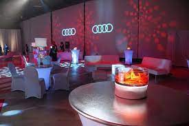 Audi Reception Wide Angle View Of The Event Space Event Design Inspiration Corporate Party Event Design