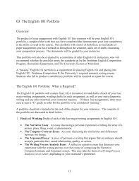 I feel that at this point i am a good writer, but i know that as humans, we all have room for improvement. 03 The English 101 Portfolio