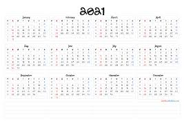 Please select your options to create a calendar such as: 2021 Free Printable Yearly Calendar With Week Numbers 6 Templates