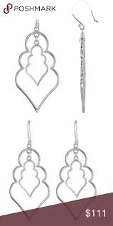Decorative Earrings White Earrings Earrings Metallic Silver