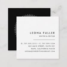 Add Your Logo Modern Black And White Square Business Card Zazzle Com Square Business Card Square Business Cards Cool Business Cards