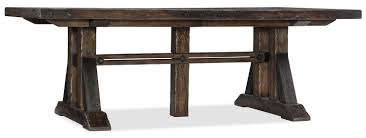 The intricate trestle table base gives this table its flair. Hooker Furniture Roslyn Walnut Trestle Dining Table 1618 75207 Dkw