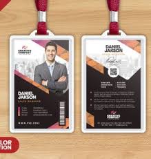 Changes font styles, sizes and colors. Vertical Id Card Download Psd