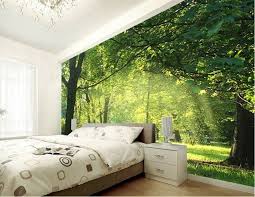 Gemutliches Modell Schlafzimmer Fototapete Wald Motive Wallpaper Bedroom Living Room Wallpaper Tv Wallpaper Living Room