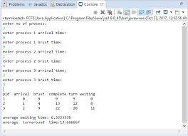 Java Program For First Come First Serve Fcfs Scheduling