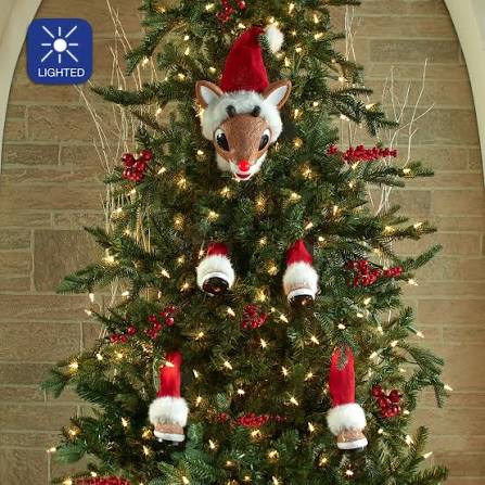 Possible Dreams Rudolph the Red Nosed Reindeer in a Cinch Clothtique  Christmas T