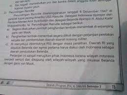 1 Sebutkan Isi Perjanjian Renville 2 Tuliskan Hasil Konferensi Meja Bundar 3 Sebutkan Isi Brainly Co Id