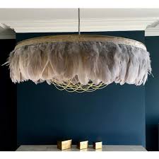 An umage feather pendant light is a surefire way to make an impact in your interiors. Glorious Gloria Grey Feather Pendant Feather Light Shade Grey And White Room Lounge Lighting