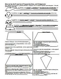 The median of a trapezoid is a segment joining the midpoints of the legs of the trapezoid. Discovering The Properties Of Trapezoids Kites Midsegments W Key Editable