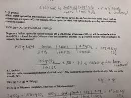 It will react with carbon dioxide from air to form lithium carbonate. Is Produced 5 3 Points Alkali Metal Hydroxides Chegg Com