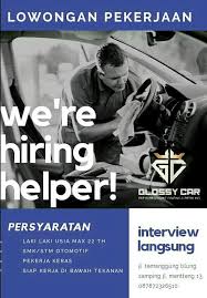 Check spelling or type a new query. Lowongan Kerja Helper Glossy Car Palangka Raya 2019 Lowongan Kerja Kalimantan Tengah