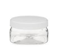 4 oz Clear PET Square Designer Jars | Berlin Packaging