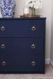 Diy Fabric Covered Nightstand Furniture Makeover Blue Furniture Blue Dresser