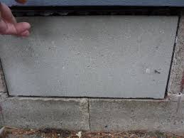 How to waterproof your crawl space, diy complete. Crawl Space Vent Holes Sealed With Concrete Block And Polyurethane Caulk Crawl Space Encapsulation Crawlspace Crawl Space Vapor Barrier