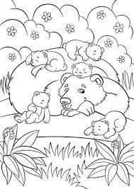 Looks like that pato is sick and his friends pocoyo and elly are taking care of him. Coloring Pages Wild Animals Kind Bear Looks At Little Cute Baby Bears And Smiles Royalty Free Cliparts Vectors And Stock Illustration Image 57627234