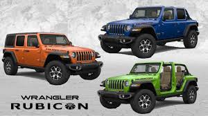 2019 Jeep Wrangler Rubicon Color Options