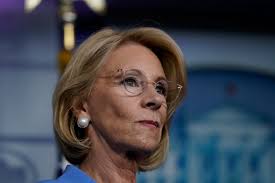 Asked whether she is using crisis to support private school choice, DeVos  says 'absolutely'