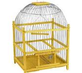 Yellow Wooden Birdcage - Decorative Bird Cage