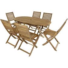 Charles Bentley Fsc Acacia Wooden Furniture Patio Oval Table 6 Chairs 7 Pc Woglgf061 Oval Table Dining Wooden Patio Furniture Wooden Table And Chairs