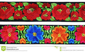 600 x 600 jpeg 202 кб. Photo About Traditional Mexican Flowers Embroidery On Black Stripes Image Of Handmade Acces Mexican Embroidery Designs Embroidery Patterns Mexican Embroidery