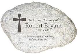 Individuals looking to a lane to memorialize a. Amazon Com Giftsforyounow Personalized Engraved Memorial Garden Stone 11 X 8 X 1 5 Thick Laser Etched Stone With Personalized Name And Date All Weather Durable Resin Material Outdoor Decorative Stones