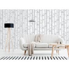 Download free birch tree images from our collection of stock photos. Urban Walls Birch Tree Wallpaper Grey Silver White Metallic Love