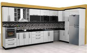 Siyah beyaz küçük akrilik mutfak dolabı birçok mutfak gerecini düzenli şekilde saklamaktadır. Siyah Beyaz Mutfak Dolabi Ernez Mobilya Kocaeli Mobilya Firmalari